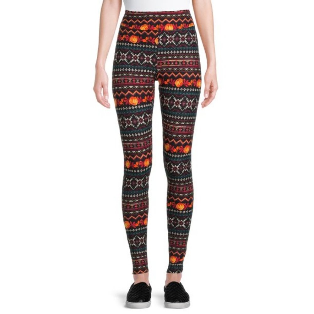 Women's Halloween Leggings Black Soot Harvest